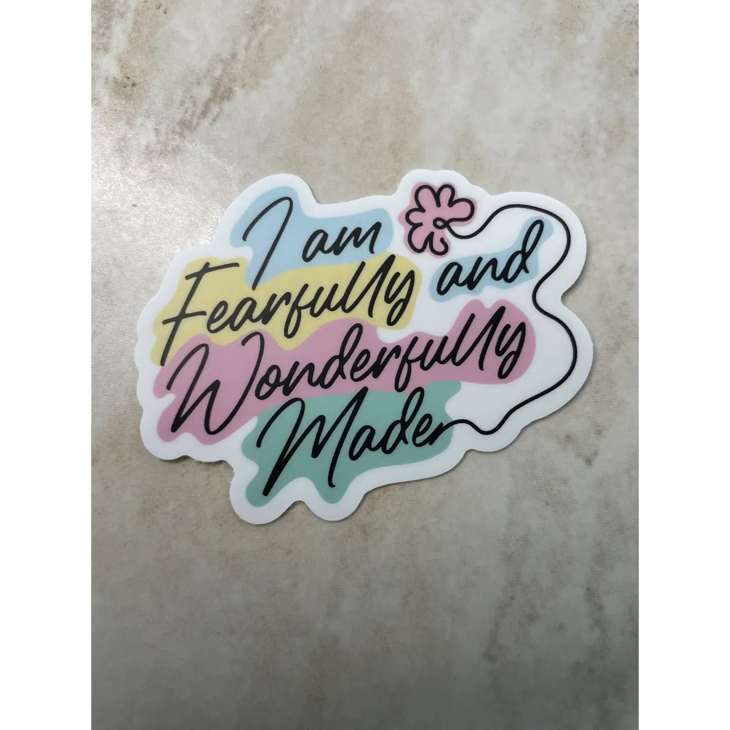 Sticker- I Am Fearfully & Wonderfully Made Body Positivity Sticker