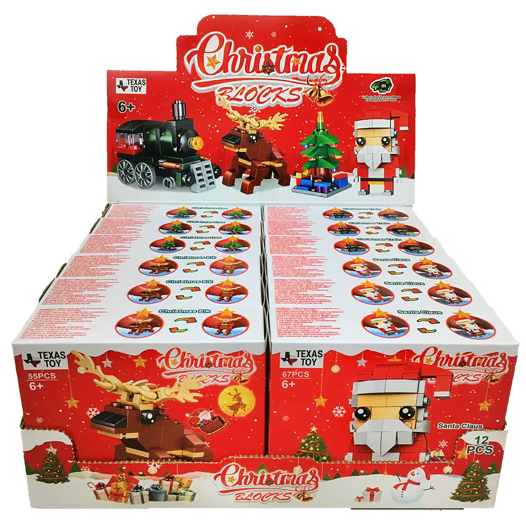 Christmas Blocks Display Set, Stocking Stuffer Brick Kits