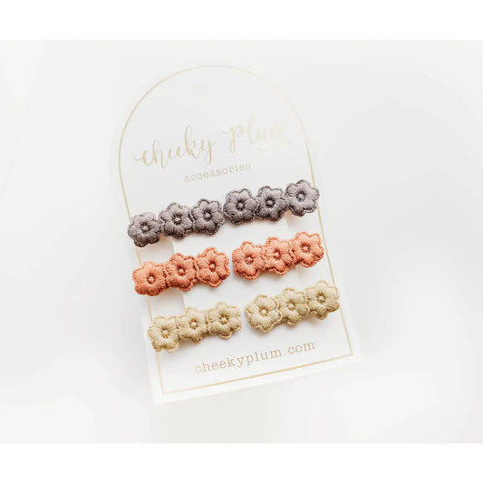Embroidery Hair Clip Set