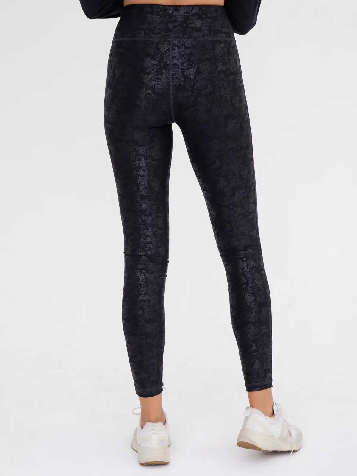 Clothing- Crackle Glaze Foil Highwaist Leggings