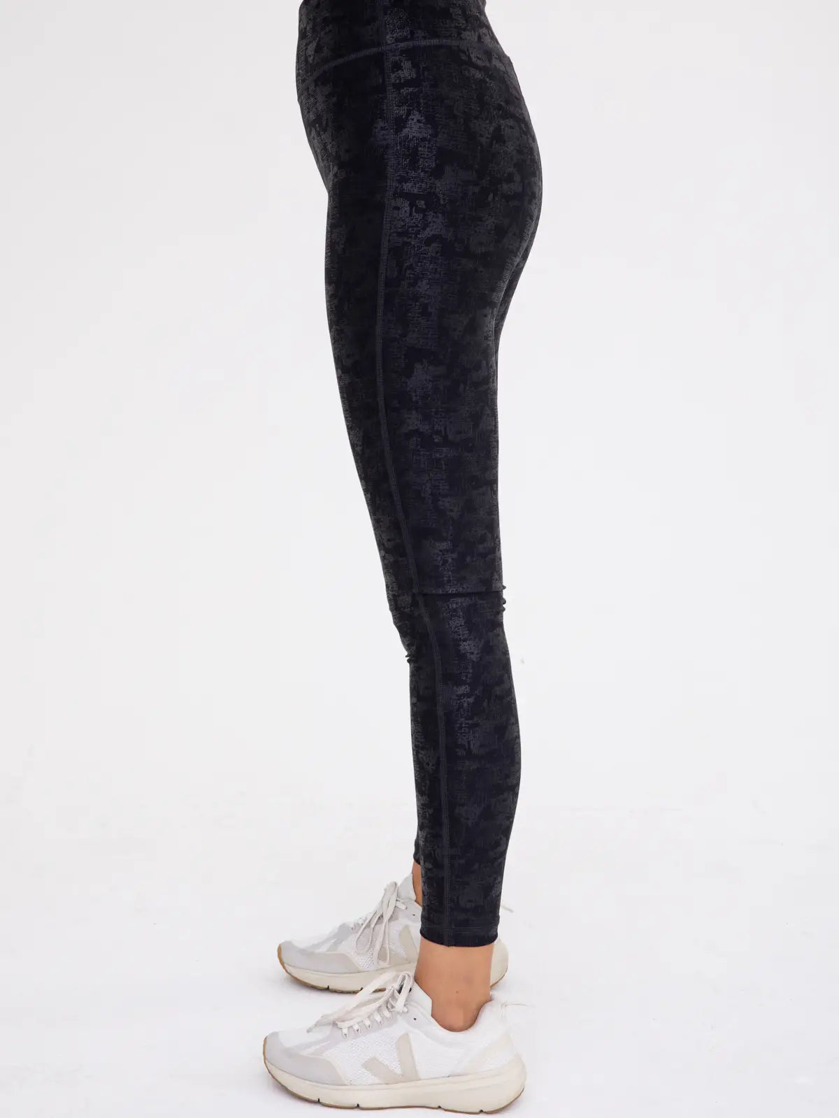 Clothing- Crackle Glaze Foil Highwaist Leggings