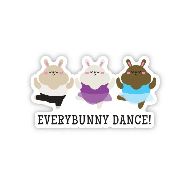 Stickers- Everybunny Dance Vinyl Sticker, 4