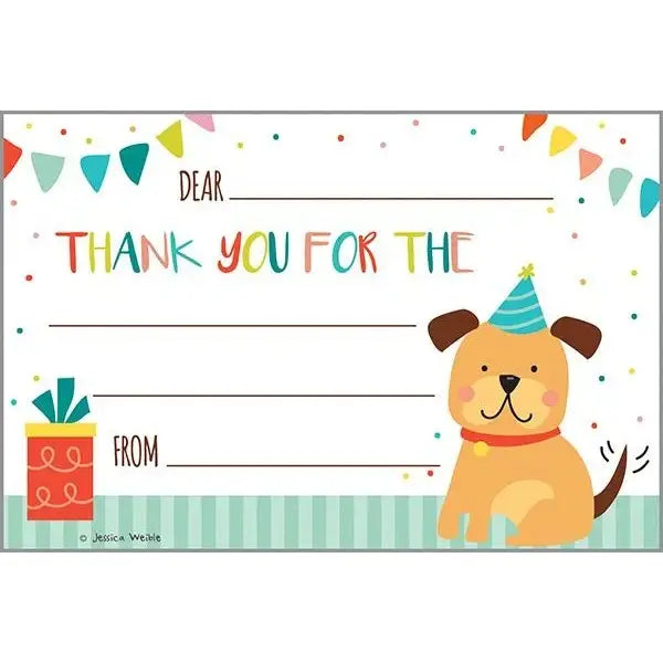 Thank You Card Pack - Party Puppy