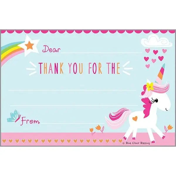 Thank You Card Pack - Unicorn & Rainbow