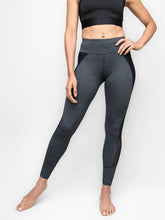 Load image into Gallery viewer, Fine Heather Leggings with Power Mesh Inserts
