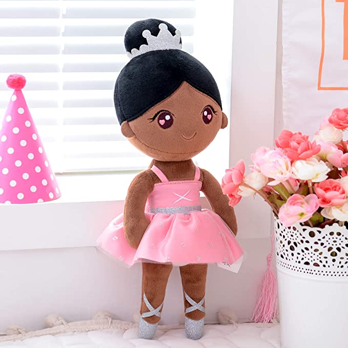 Stuffed Animals- Plush African American Ballerina Doll