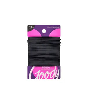 Womens Ouchless Black 2mm Elastics, 29 Ct