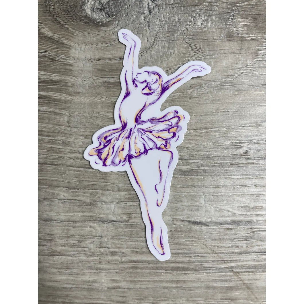 Stickers- Line Drawing Dancer Vinyl Sticker, 2.3